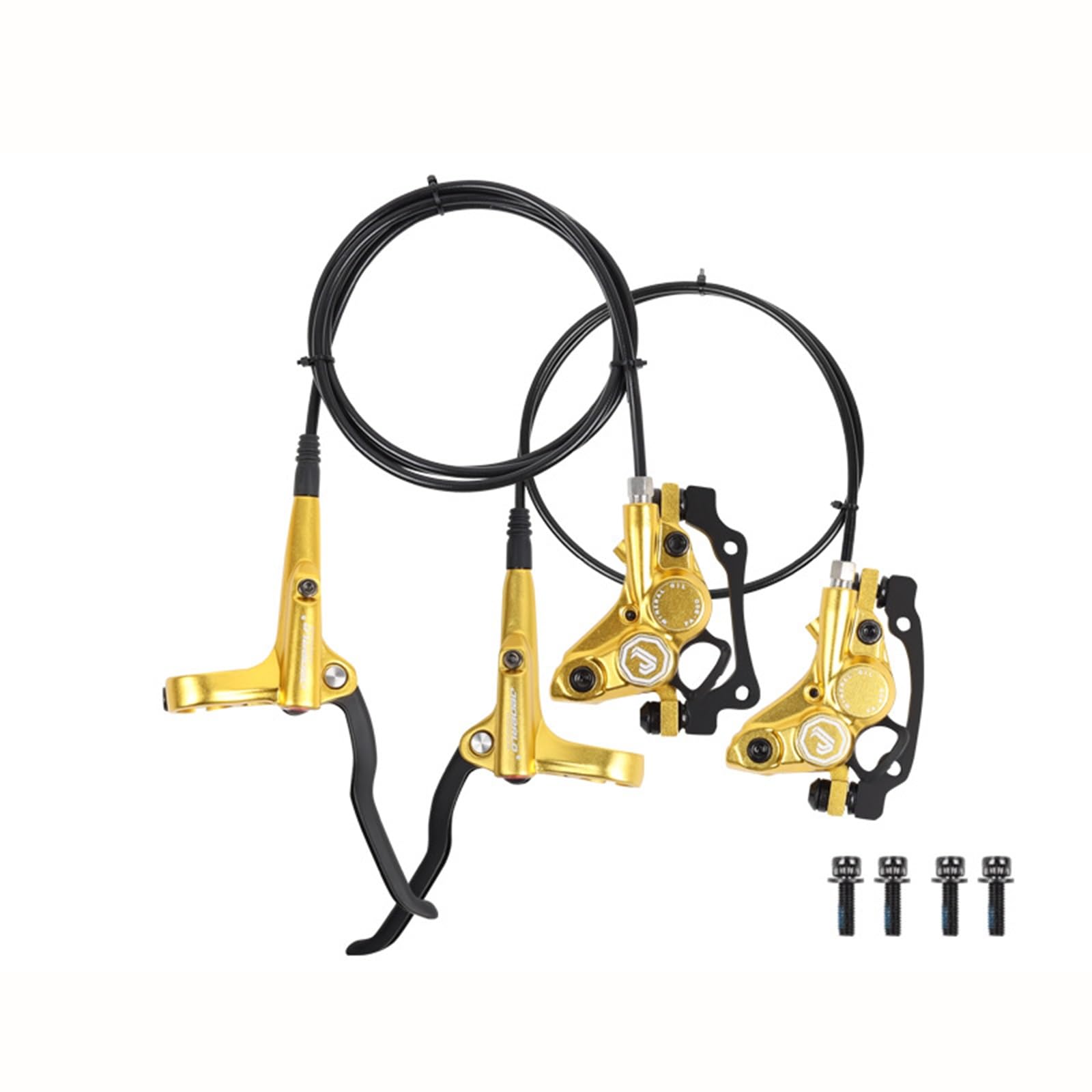 HSIRYAOHD Mountainbike Hydraulisches Scheibenbremsen-Set rechts vorne 800 mm links hinten 1400 mm 4-Kolbenbremse Aluminiumlegierung integrierte Bremssättel Fahrrad hydraulische Scheibenbremse HSIRYAOHD Mountainbike Hydraulisches Scheibenbremsen-Set rechts vorne 800 mm links hinten 1400 mm 4-Kolbenbremse Aluminiumlegierung integrierte Bremssättel Fahrrad hydraulische Scheibenbremse von HSIRYAOHD