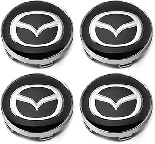 4 Stück Felgenkappen für Mazda 2 3 6 CX-3 CX-30 CX-5 CX-50 CX-60 CX-7 CX-8 CX-9 MX-5 MX-30, Radschraubenkappen Wheel Caps Radnaben Mitteldeckel Ersatz Zubehör Autozubehör,A- 60mm von HSJKU