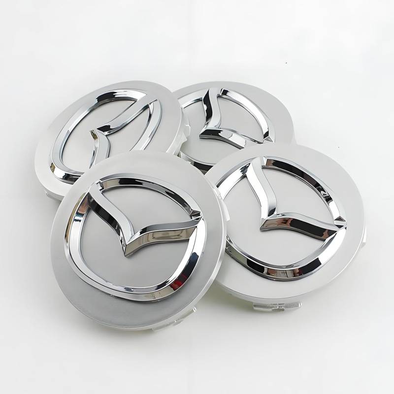 4 Stück Felgenkappen für Mazda 2 3 6 CX-3 CX-30 CX-5 CX-50 CX-60 CX-7 CX-8 CX-9 MX-5 MX-30, Radschraubenkappen Wheel Caps Radnaben Mitteldeckel Ersatz Zubehör Autozubehör,B- 60mm von HSJKU
