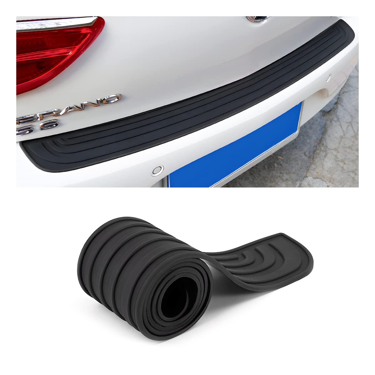 Stoßstangenschutz Aus Gummi Für Mercedes Benz GLC Coupé C254 2024, Schwellerschutz Für Den Kofferraum Heckstoßstangenschutz,A-104cm*9cm Stoßstangenschutz Aus Gummi Für Mercedes Benz GLC Coupé C254 2024, Schwellerschutz Für Den Kofferraum Heckstoßstangenschutz,A-104cm*9cm von HSJKU