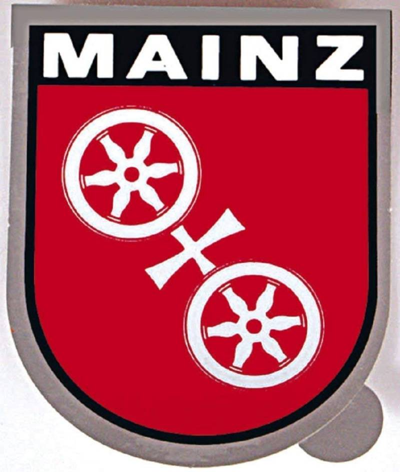 HSK PVC-Aufkleber - Mainz Wappen - 301582 - Rot, ca. 6,5 x 8 cm von HSK