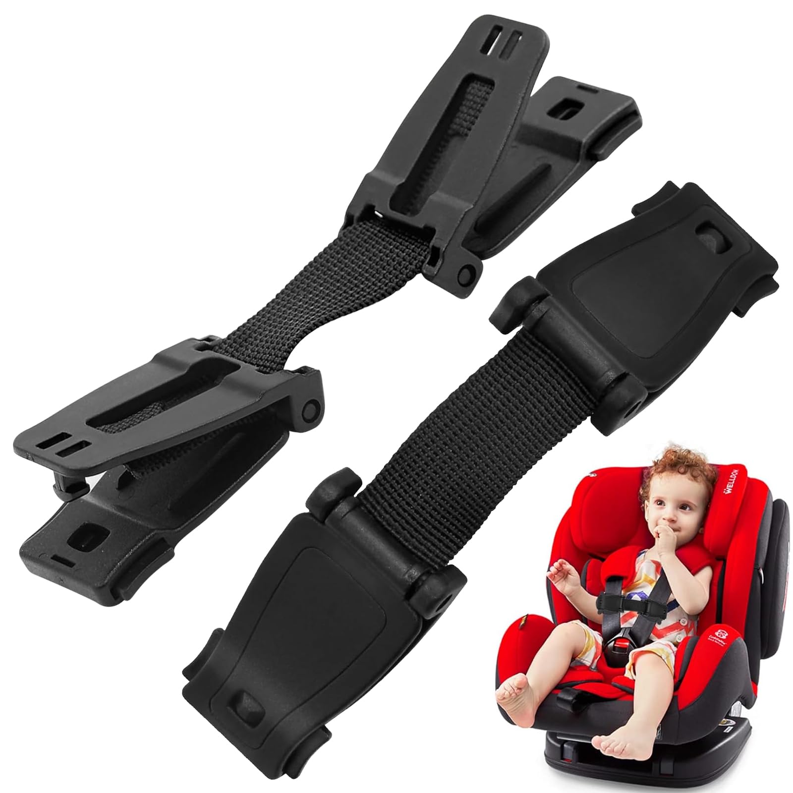 2 Stück Kindersitz Gurtsicherung,Abschnallschutz Kindersitz,Gurtverlängerung Auto,Für Kindersitz Auto,Kinderwagen,Hochstühle,Fahrradsitze von HSLXBY