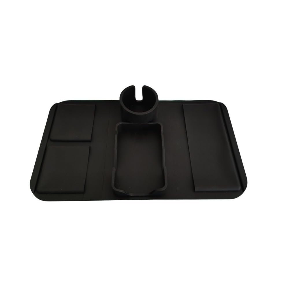 Living Sofatablett, Arm Couch Caddy,CouchCoaster, der ultimative Getränkehalter in Einheitsgröße, Tiefschwarz、grau (Tiefschwarz) von HSTWODE