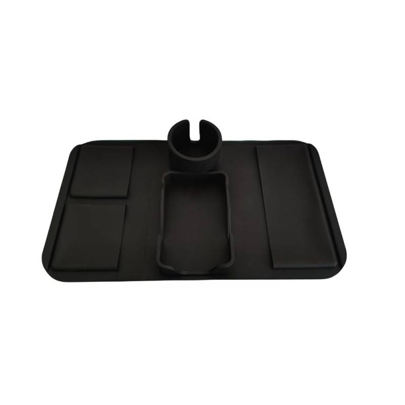 Living Sofatablett, Arm Couch Caddy,CouchCoaster, der ultimative Getränkehalter in Einheitsgröße, Tiefschwarz、grau (Tiefschwarz) von HSTWODE