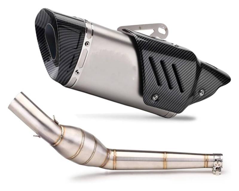 Auspuff Schalldämpfer Für A&prilia RS4125 2012-2017 Auspuff Mid Rohr Link Motorrad Auspuff Slip Auf Motorrad Auspuffrohr Motorrad Auspuffrohr(2) von HTGMTGPACC