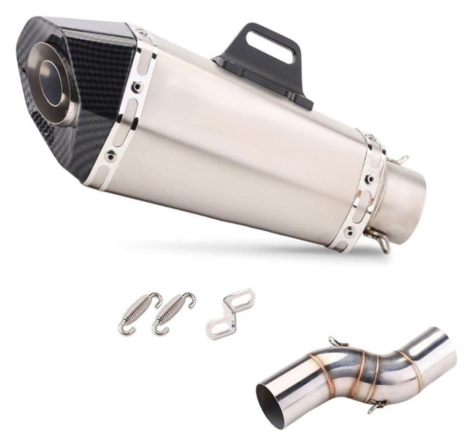 Auspuff Schalldämpfer Für B&enelli TRK502X 2018-2021 Motorradauspuff Modifizierter Escape-Rohrschalldämpfer Mit Slip-On-Verbindungsrohr Motorrad Auspuffrohr(1) von HTGMTGPACC