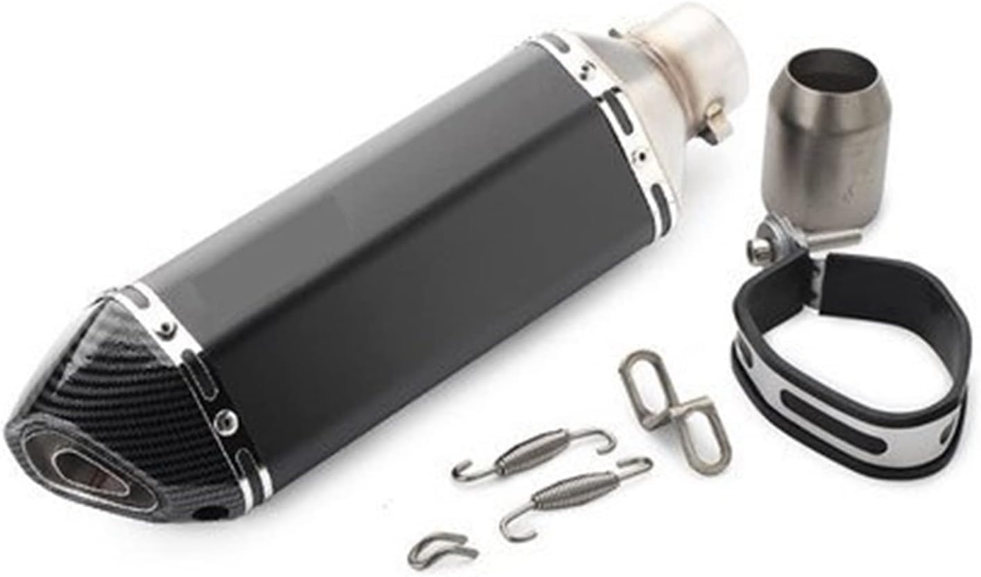 Auspuff Schalldämpfer Für CB600 CBR600 Universal 51mm Auspuffrohr Schalldämpfer Motorrad Auspuffrohr Modifiziertes Schalldämpferrohr Motorrad Auspuffrohr(Length 370mm 3) von HTGMTGPACC