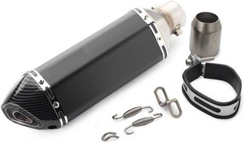 Auspuff Schalldämpfer Für CB600 CBR600 Universal 51mm Auspuffrohr Schalldämpfer Motorrad Auspuffrohr Modifiziertes Schalldämpferrohr Motorrad Auspuffrohr(Length 370mm 3) von HTGMTGPACC