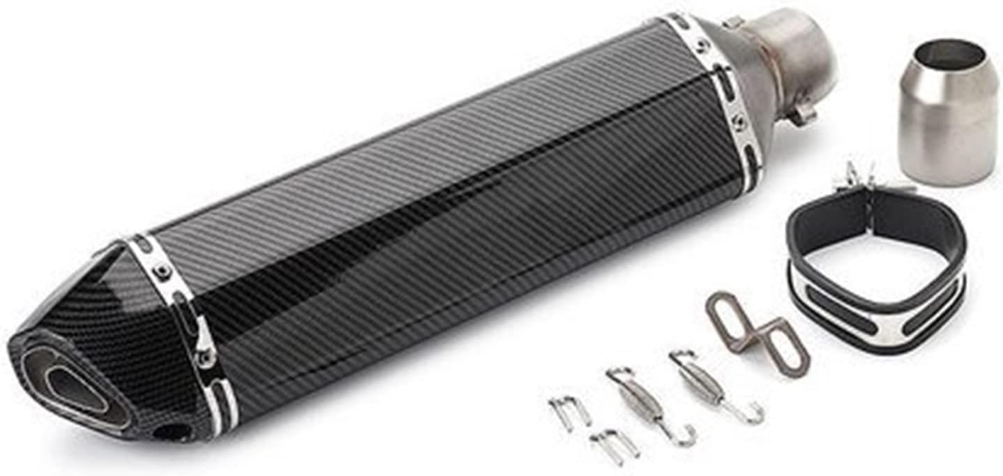 Auspuff Schalldämpfer Für CB600 CBR600 Universal 51mm Auspuffrohr Schalldämpfer Motorrad Auspuffrohr Modifiziertes Schalldämpferrohr Motorrad Auspuffrohr(Length 470mm 4) von HTGMTGPACC
