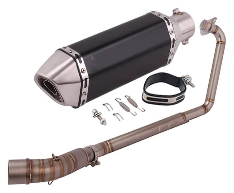 Auspuff Schalldämpfer Für CBR125 CBR125R CB125R Motorrad Auspuff Geändert Volle System Link Rohr Carbon Faser Schalldämpfer Flucht Slip Auf Auspuffrohr Motorrad Auspuffrohr(10) von HTGMTGPACC