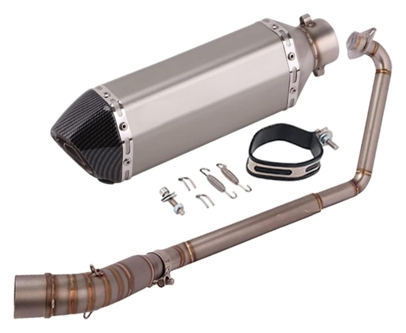 Auspuff Schalldämpfer Für CBR125 CBR125R CB125R Motorrad Auspuff Geändert Volle System Link Rohr Carbon Faser Schalldämpfer Flucht Slip Auf Auspuffrohr Motorrad Auspuffrohr(6) von HTGMTGPACC