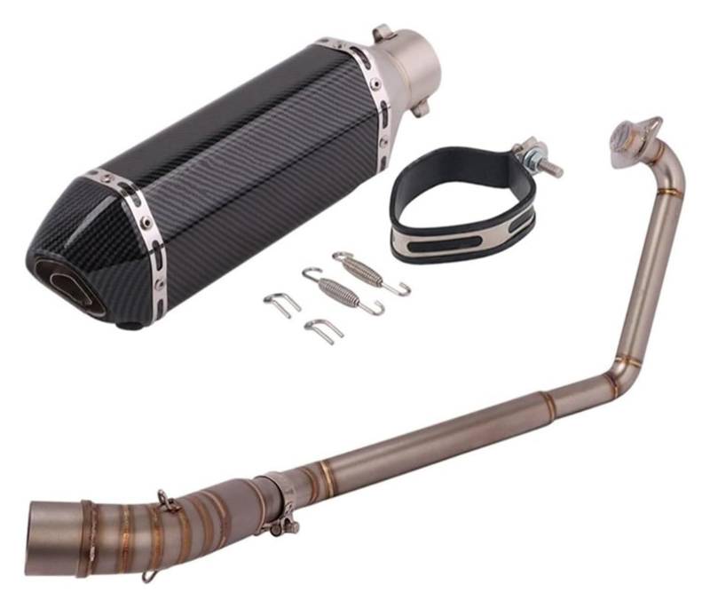 Auspuff Schalldämpfer Für CBR125 CBR125R CB125R Slip On Motorrad Auspuff Escape Modifizierte Volle System Link Rohr Carbon Faser Schalldämpfer DB Killer Motorrad Auspuffrohr(2) von HTGMTGPACC