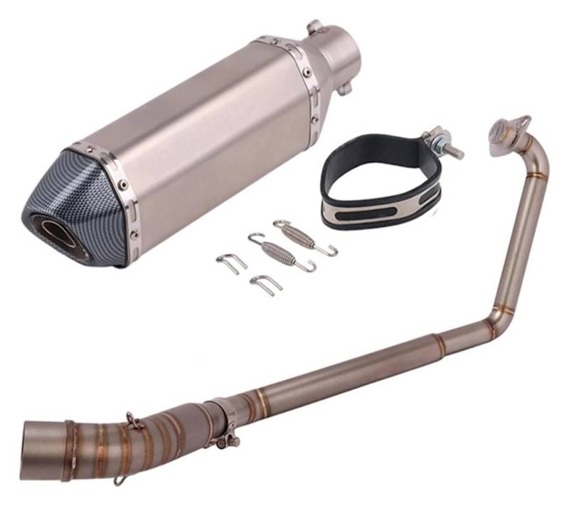 Auspuff Schalldämpfer Für CBR125 CBR125R CB125R Slip On Motorrad Auspuff Escape Modifizierte Volle System Link Rohr Carbon Faser Schalldämpfer DB Killer Motorrad Auspuffrohr(3) von HTGMTGPACC