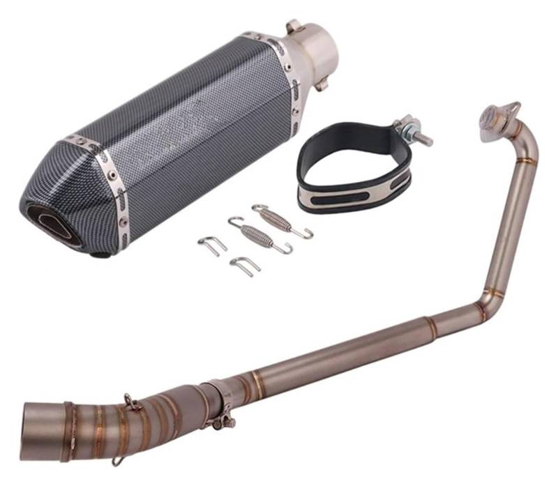 Auspuff Schalldämpfer Für CBR125 CBR125R CB125R Slip On Motorrad Auspuff Escape Modifizierte Volle System Link Rohr Carbon Faser Schalldämpfer DB Killer Motorrad Auspuffrohr(5) von HTGMTGPACC