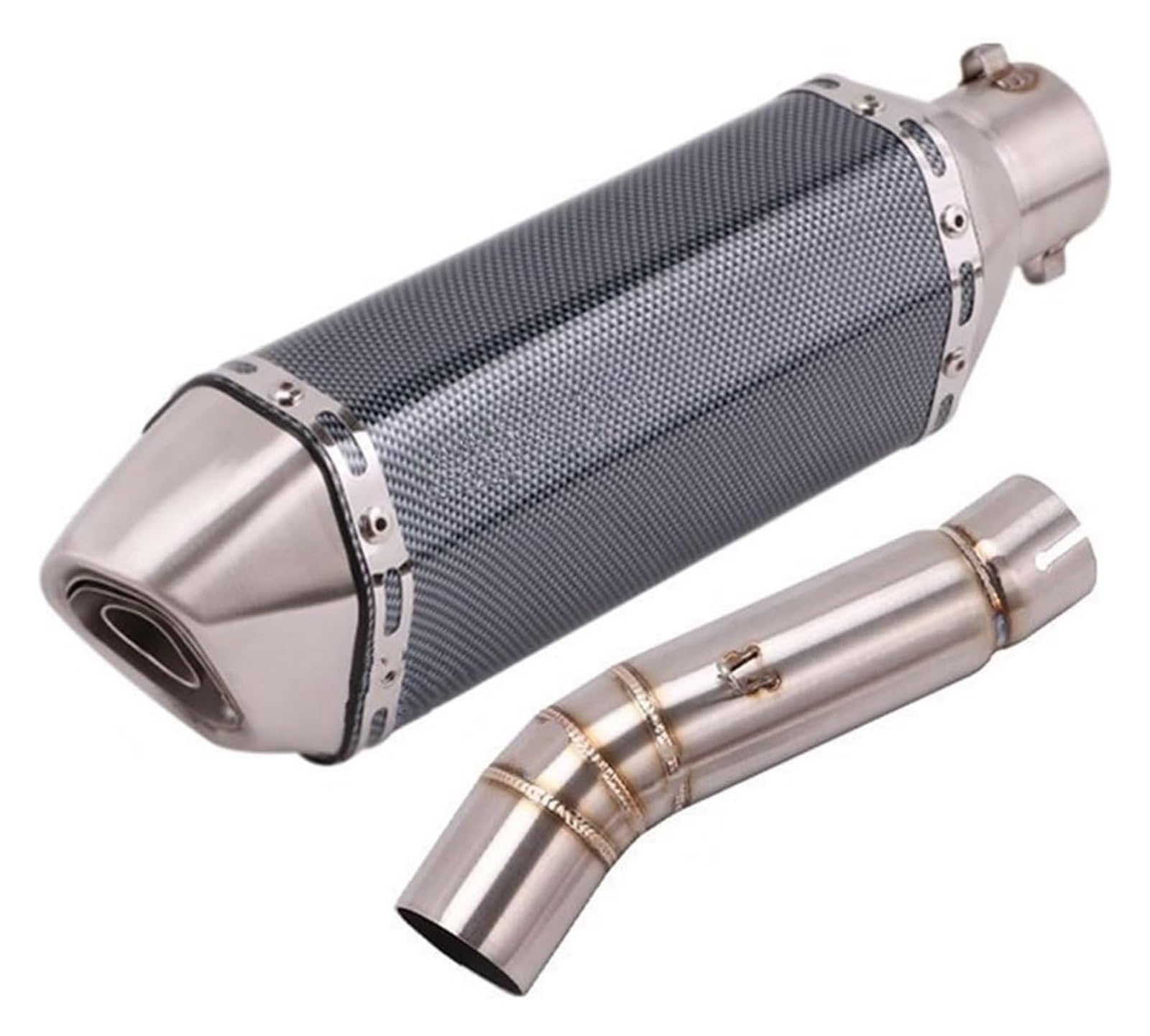 Auspuff Schalldämpfer Für CBR500 CBR500F CB500X R 2013-2019 Slip On Motorradauspuff Escape Modify Mid Link Pipe Schalldämpfer DB Killer Schalldämpfer Motorrad Auspuffrohr(5) von HTGMTGPACC