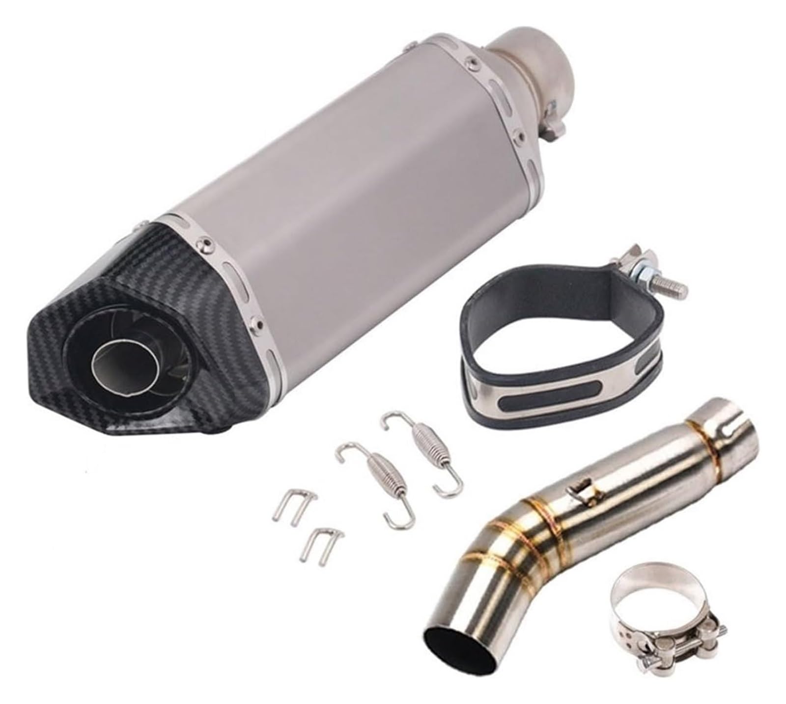 Auspuff Schalldämpfer Für CBR500 CBR500R CB500X CB500F 2013-2019 Motorrad Auspuff Escape DB Killer Schalldämpfer Rohr Mid Link Rohr Auspuffrohr Motorrad Auspuffrohr(1) von HTGMTGPACC