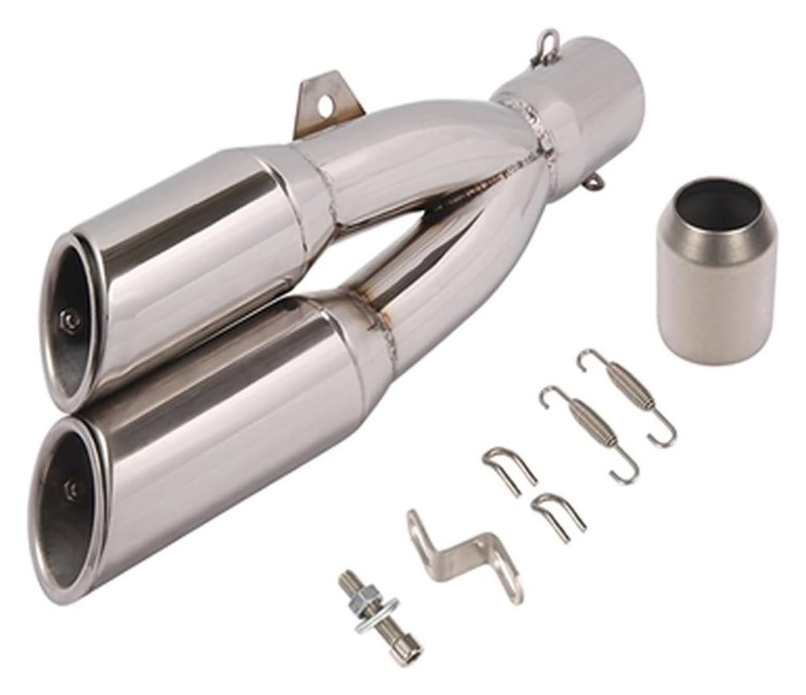 Auspuff Schalldämpfer Für CBR500 Motorrad Links Rechts Auspuff Modifizierter Schalldämpfer Mit Abnehmbaren Doppel Löchern DB Killer Motorrad Auspuffrohr Motorrad Auspuffrohr(1) von HTGMTGPACC