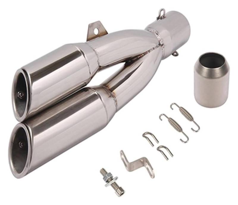 Auspuff Schalldämpfer Für CBR500 Motorrad Links Rechts Auspuff Modifizierter Schalldämpfer Mit Abnehmbaren Doppel Löchern DB Killer Motorrad Auspuffrohr Motorrad Auspuffrohr(1) von HTGMTGPACC