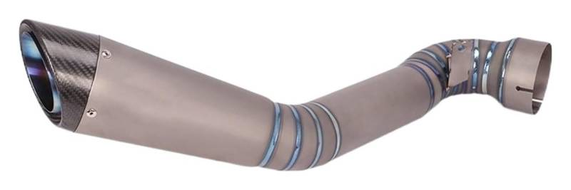 Auspuff Schalldämpfer Für CBR650R CB650F CB650R CBR650F Motorrad Komplette Abgasanlage Modifizierte Titanlegierung Escape Mit Schalldämpfer Slip-On Motorrad Auspuffrohr(1) von HTGMTGPACC