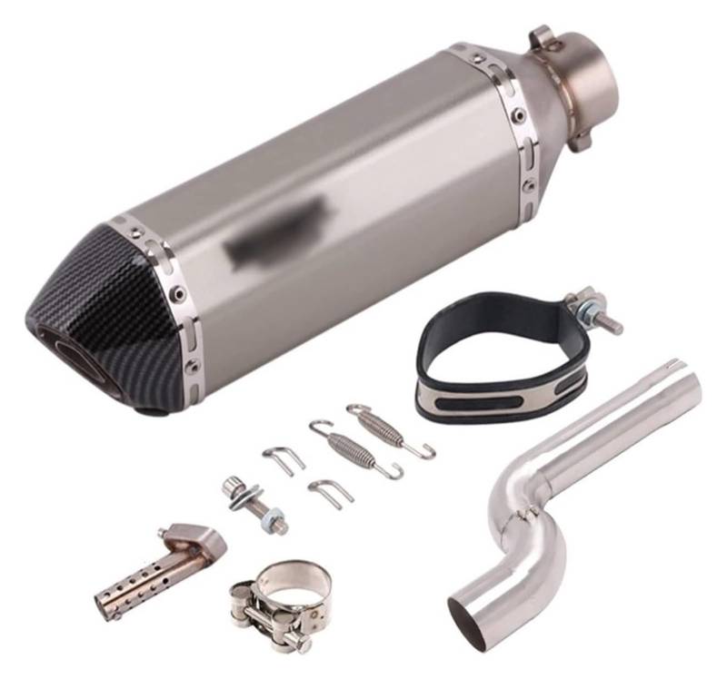 Auspuff Schalldämpfer Für F900 F900XR F900R 2020 2021 Motorrad Slip On Auspuff Mittleren Link Rohr Katalysator Löschen Rohr Schalldämpfer DB Killer Motorrad Auspuffrohr(11) von HTGMTGPACC