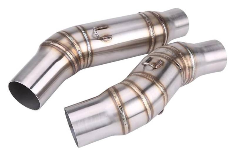 Auspuff Schalldämpfer Für Kawa&saki Z1000 2010–2016 Motorrad-Auspuff-Mittel-Mittel-Link-Rohrverbinder Motorrad Auspuffrohr(Silber) von HTGMTGPACC