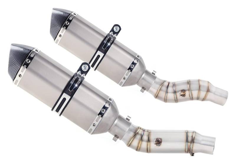 Auspuff Schalldämpfer Für Kawa&saki Z1000 Z1000SX Z1000R 2010-2020 Motorrad Slip Auf Volle System Auspuff Schalldämpfer Escape Mittleren Link Runde Rohr Motorrad Auspuffrohr(4) von HTGMTGPACC