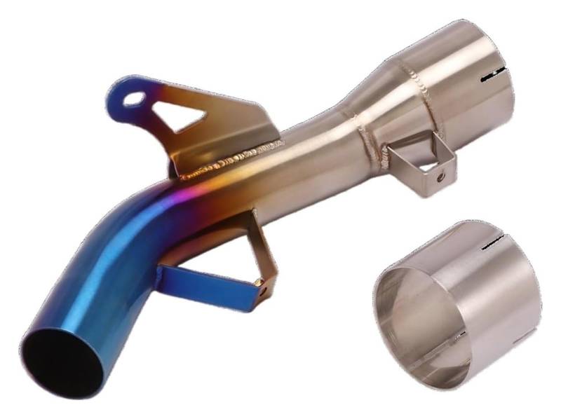 Auspuff Schalldämpfer Für Kawa&saki Z900 Z900e 2017-2022 Motorrad Auspuff Escape Modifizierte Slip Mid Link Rohr Katalysator Löschen Eliminator Verbesserte Motorrad Auspuffrohr(Half Blue) von HTGMTGPACC