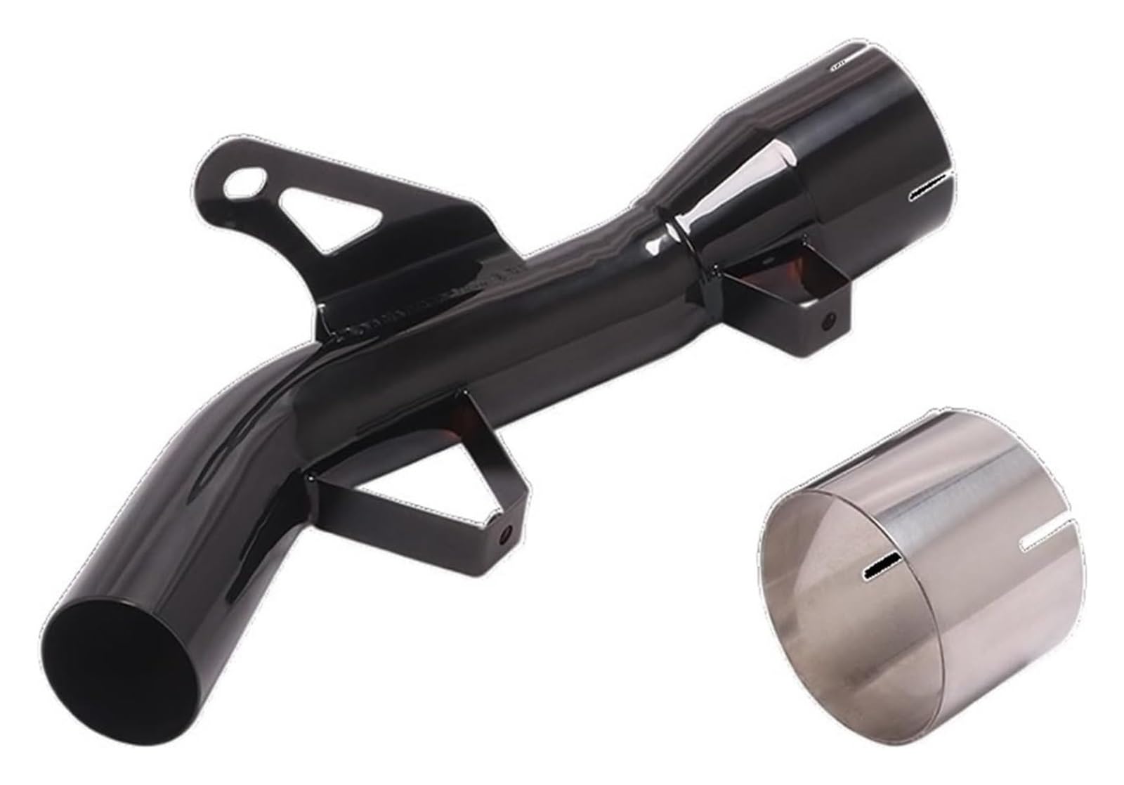 Auspuff Schalldämpfer Für Kawa&saki Z900 Z900e 2017-2022 Motorrad Auspuff Escape Modifizierte Slip Mid Link Rohr Katalysator Löschen Eliminator Verbesserte Motorrad Auspuffrohr(Schwarz) von HTGMTGPACC