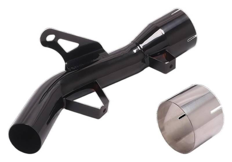 Auspuff Schalldämpfer Für Kawa&saki Z900 Z900e 2017-2022 Motorrad Auspuff Escape Modifizierte Slip Mid Link Rohr Katalysator Löschen Eliminator Verbesserte Motorrad Auspuffrohr(Schwarz) von HTGMTGPACC