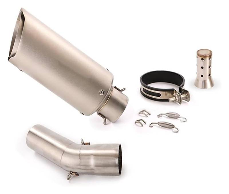 Auspuff Schalldämpfer Für Kawa&saki ZX6R 2009-2022 51MM Motorrad Auspuffrohr Escape Schalldämpfer Mid Link Rohr Slip Auf Ohne DB Mörder Löschen Katalysator Motorrad Auspuffrohr(2) von HTGMTGPACC
