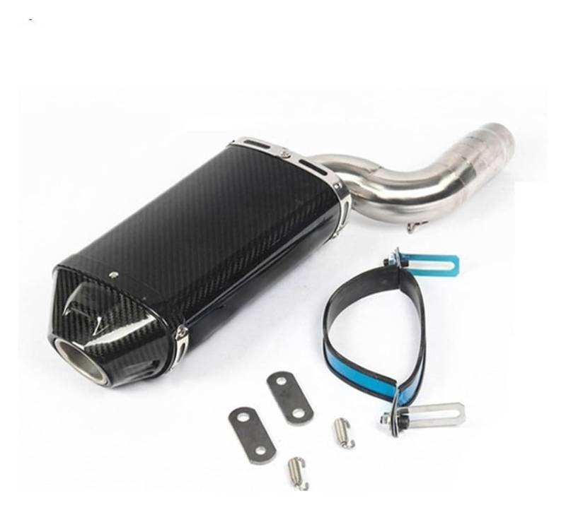 Auspuff Schalldämpfer Für Kawa&saki ZX6R ZX-6R ZX636 2004-2008 Motorrad Auspuff Escape Systeme Carbon Faser Schalldämpfer Mittleren Link Rohr Slip On Motorrad Auspuffrohr(4) von HTGMTGPACC