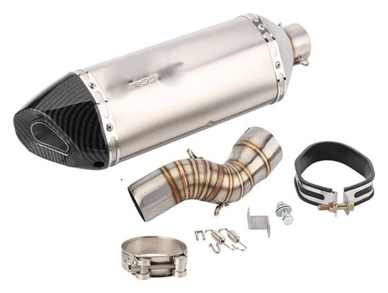 Auspuff Schalldämpfer Für R1200GS 2013–2018, für Advan&ture ADV 2014–2018, Motorrad-Slip-On-Auspuff, mittleres Verbindungsrohr, Fluchtkatalysator Motorrad Auspuffrohr(3) von HTGMTGPACC