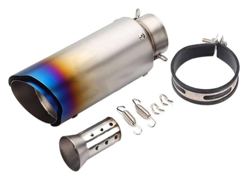 Auspuff Schalldämpfer Für S1000RR Einlass 51 Mm 61 Mm Motorrad-Auspuffrohr Motorrad-Fluchtrohr DB Killer Universal-Auspuffrohr Motorrad Auspuffrohr(Type C 61mm) von HTGMTGPACC
