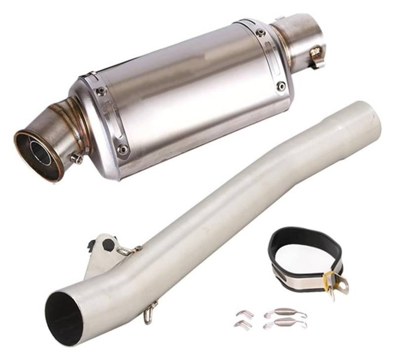 Auspuff Schalldämpfer Für Suz&uki Für Bandit 600 GSF 600 1995-2006 Motorrad Auspuffrohr Auspuff Mid Link Rohr System Schalldämpfer Vent Spitze DB Killer Motorrad Auspuffrohr(310mm) von HTGMTGPACC