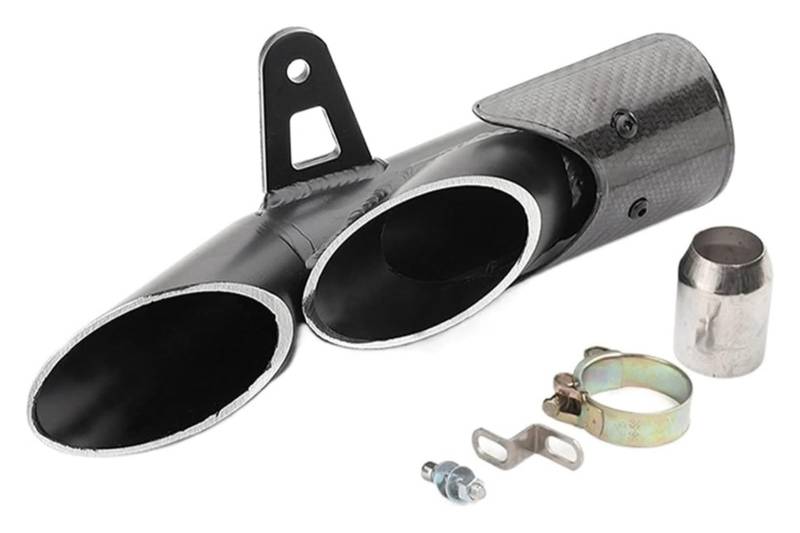 Auspuff Schalldämpfer Für Suz&uki GSXR1000R Motorrad Auspuff Carbon Fiber Double Down Slip-On Auspuff Escape Motorrad Auspuffrohr Motorrad Auspuffrohr(3) von HTGMTGPACC