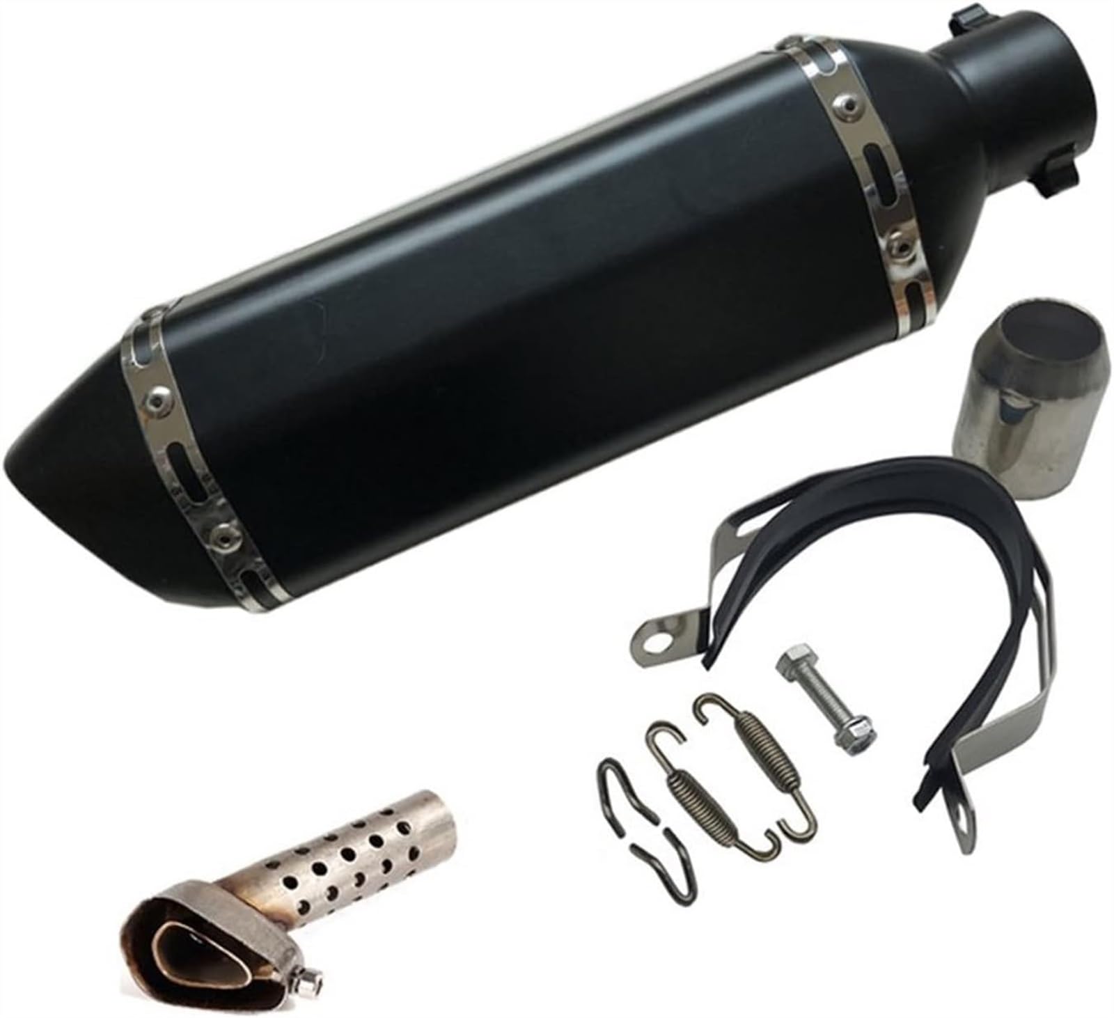 Auspuff Schalldämpfer Für Suz&uki SV650 51mm Universal Motorrad Auspuff Schalldämpferrohr Escape Auspuffrohr Motorrad Auspuffrohr(370mm 5) von HTGMTGPACC
