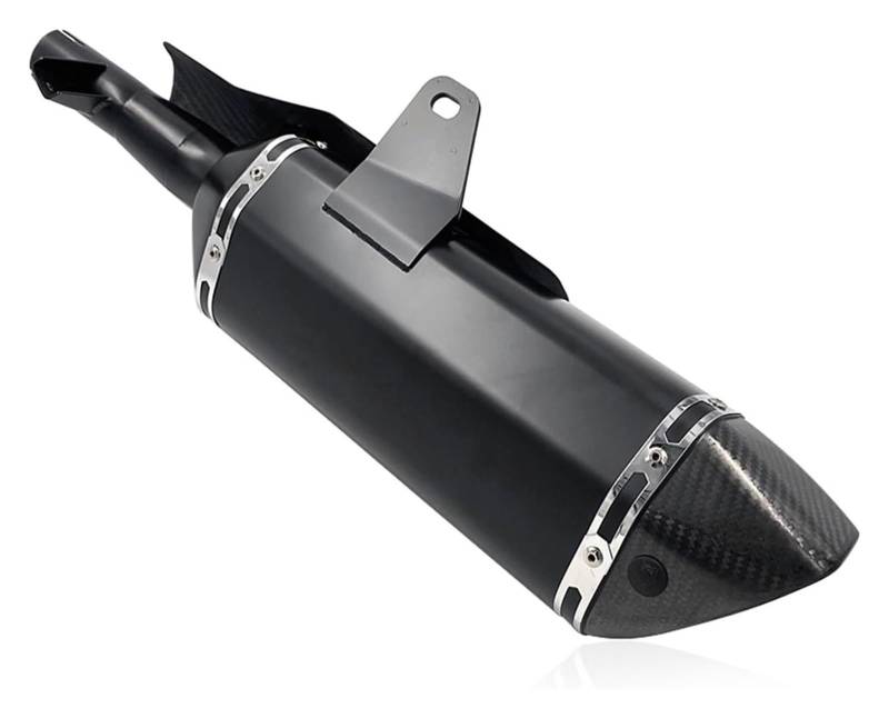 Auspuff Schalldämpfer Für X-ADV 750 XADV 750 2017–2022 Vollsystem-Motorrad-Auspuffrohr-Schalldämpfer Modifizierter Rohrkopf Vorderes Verbindungsrohr Motorrad Auspuffrohr(Schwarz) von HTGMTGPACC