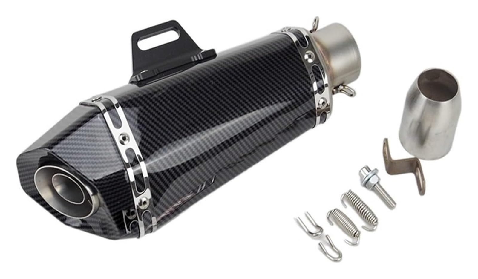 Auspuff Schalldämpfer Für Y&amaha FZ1 R6 R15 R3 51mm Einlass Universal Motorrad Auspuffrohr Motorrad Auspuff Schalldämpfer Fluchtrohr Motorrad Auspuffrohr(1) von HTGMTGPACC