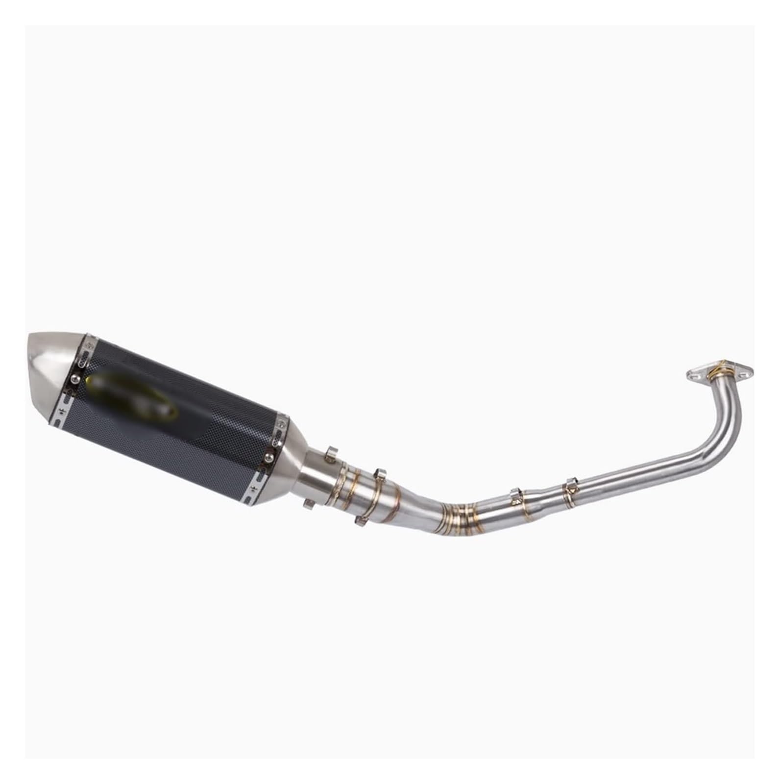 Auspuff Schalldämpfer Für Y&amaha Für NMAX 125 155 NMAX155 NMAX125 Motorradauspuff Slip-On Komplettsystem Modifiziertes vorderes Mittelverbindungsrohr Auspuffrohr Motorrad Auspuffrohr(3) von HTGMTGPACC