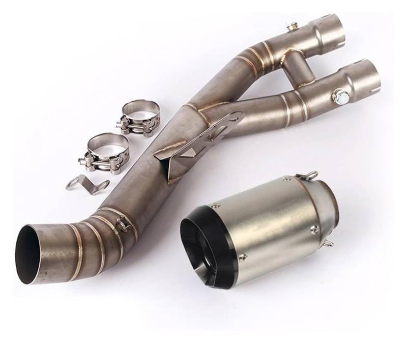 Auspuff Schalldämpfer Für Y&amaha R1 YZF-R1 Für MT10 2015-2022 Motorrad-Auspuffanlage Mittelverbindungsrohr Verbinden Sie 60,5-mm-Schalldämpfer Motorrad Auspuffrohr(2) von HTGMTGPACC