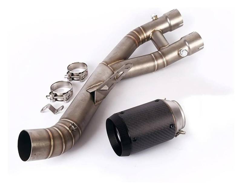 Auspuff Schalldämpfer Für Y&amaha R1 YZF-R1 Für MT10 2015-2022 Motorrad-Auspuffanlage Mittelverbindungsrohr Verbinden Sie 60,5-mm-Schalldämpfer Motorrad Auspuffrohr(3) von HTGMTGPACC