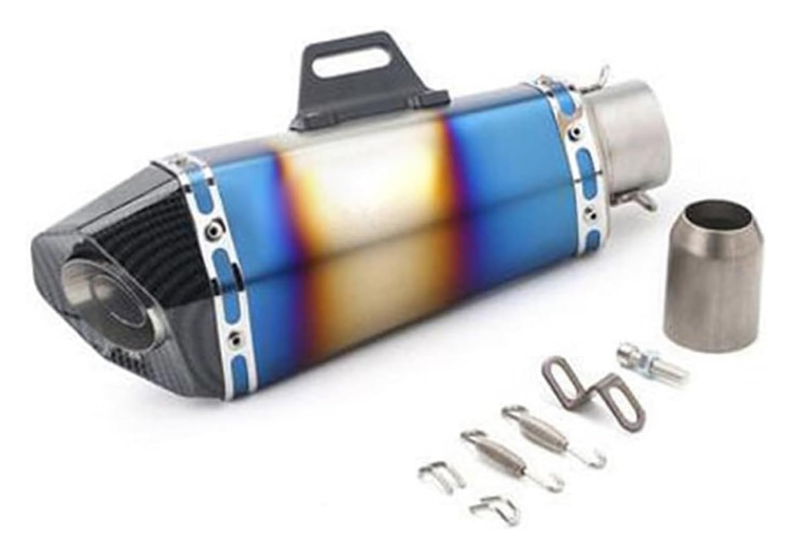 Auspuff Schalldämpfer Für ZX6R ZX10 Z900 Motorrad-Auspuff, Motorrad-Auspuffrohr, 51 mm Einlass, universelles Motorrad-Auspuffrohr Motorrad Auspuffrohr(1) von HTGMTGPACC