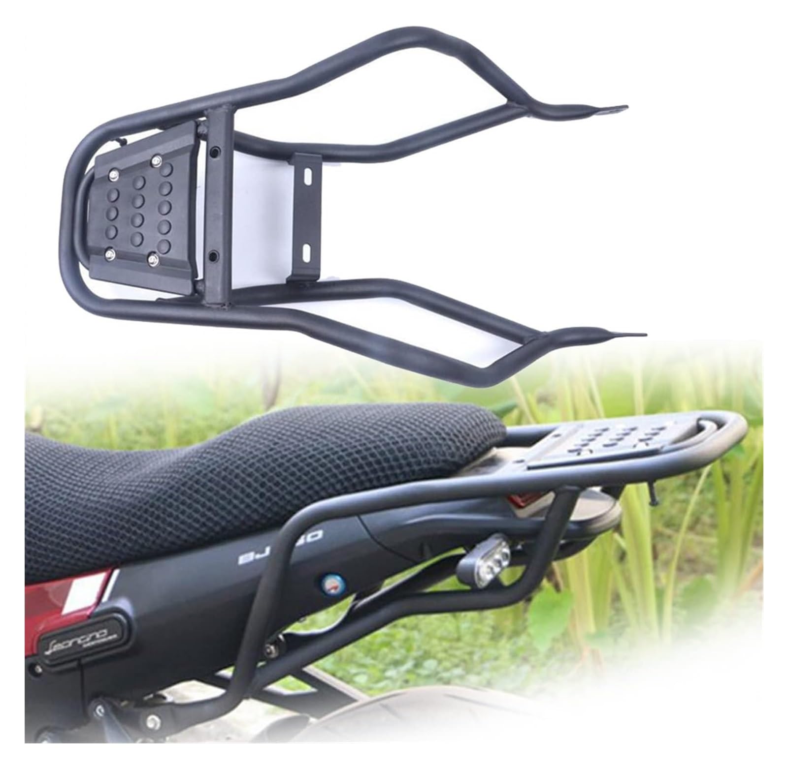 Gepäckträger Hinten Motorrad Für B&enelli Für Leoncino BJ250 2019 Hinten Schwanz Flügel Regale Armlehne Halter Schutz Motorrad Zubehör Teile Hinten Racks(B) von HTGMTGPACC