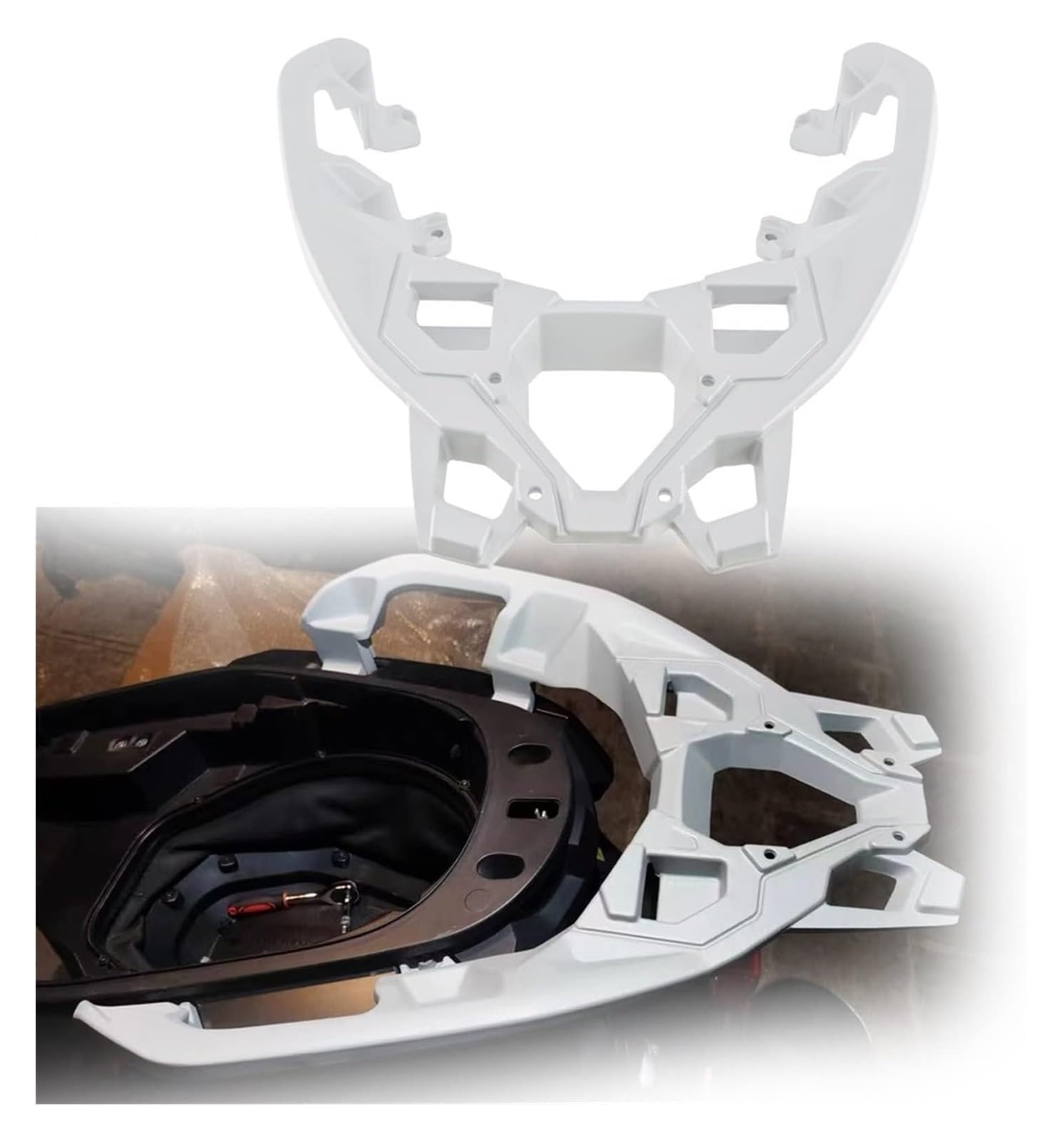 Gepäckträger Hinten Motorrad Für C400X C400GT C 400 X C400 GT 2019-2021 Frachthalter Träger Rack Unterstützung Aluminiumlegierung Heckträger(Silber) von HTGMTGPACC