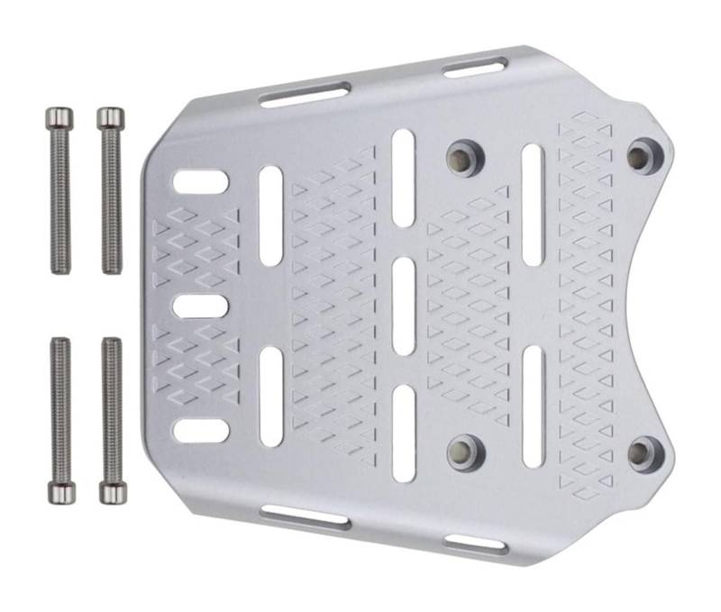 Gepäckträger Hinten Motorrad Für Pcx125 150 Pcx160 Motorrad-Gepäckträger Modifizierter Aluminium-Heckträger Heckklappe Heckklappenträger Regal(Silber) von HTGMTGPACC