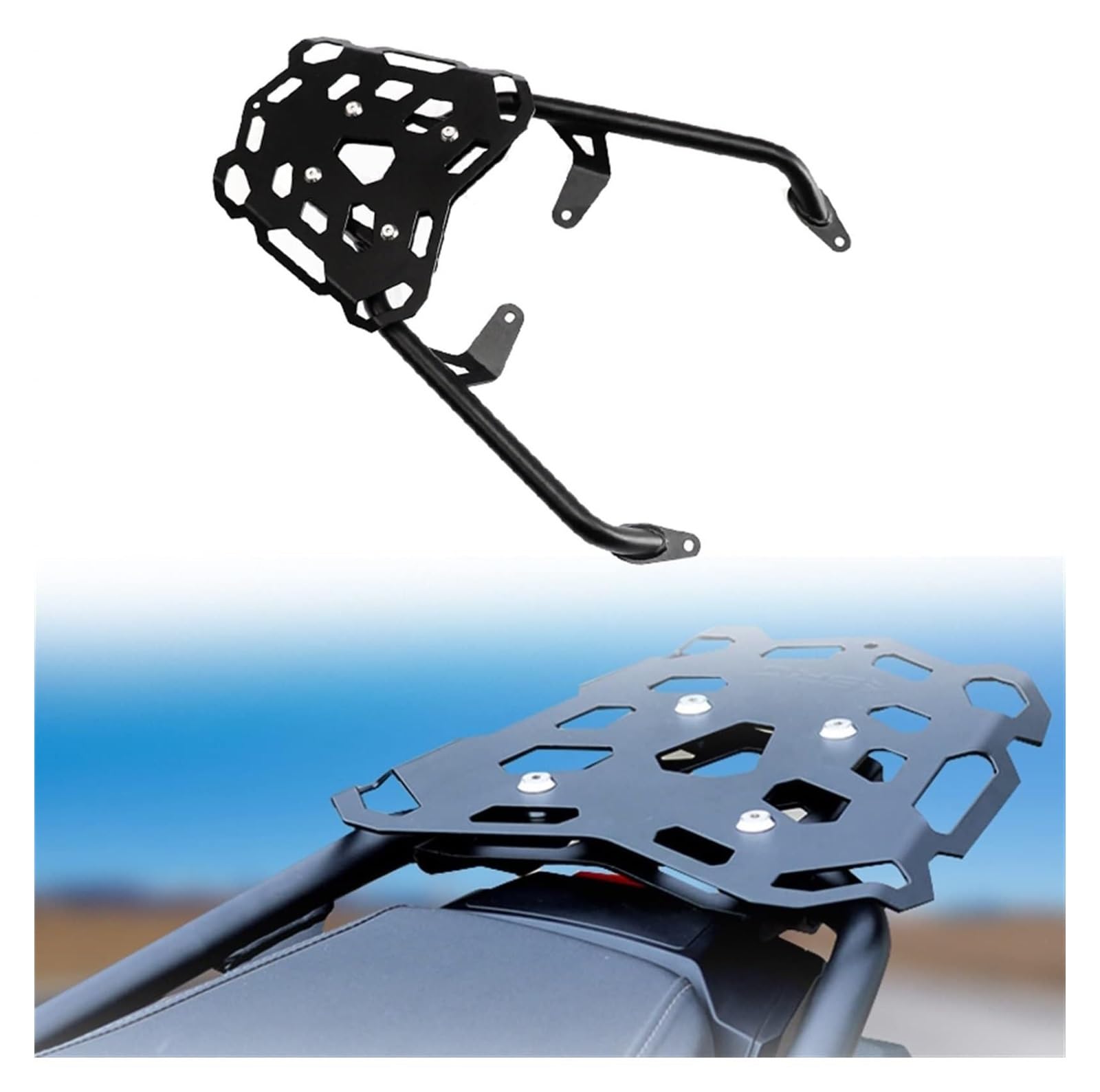 Gepäckträger Hinten Motorrad Für XADV750 FO&RZA 2021 2022 Motorradgepäckträger Heckträger Carbonstahl Heckregal Reitstockhalterung(Carbon Steel) von HTGMTGPACC