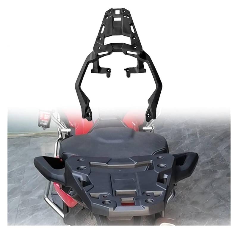 Gepäckträger Hinten Motorrad Für XADV750 FO&RZA 2021 2022 Motorradgepäckträger Heckträger Carbonstahl Heckregal Reitstockhalterung(Schwarz) von HTGMTGPACC