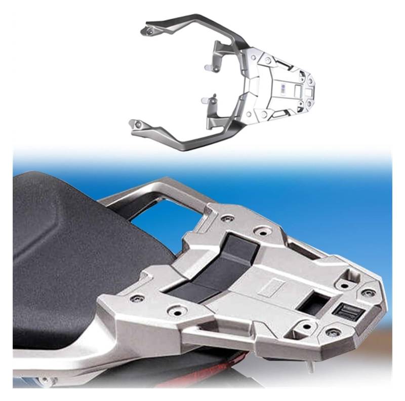 Gepäckträger Hinten Motorrad Für XADV750 FO&RZA 2021 2022 Motorradgepäckträger Heckträger Carbonstahl Heckregal Reitstockhalterung(Silber) von HTGMTGPACC