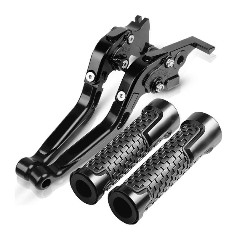 Motorrad Brems Und Kupplungshebel Für CBR650F CBR 650F 2014-2016 Motorrad CNC Bremse Kupplungshebel Lenker Handgriffe Verstellbare Falten Ausziehbar(Schwarz) von HTGMTGPACC
