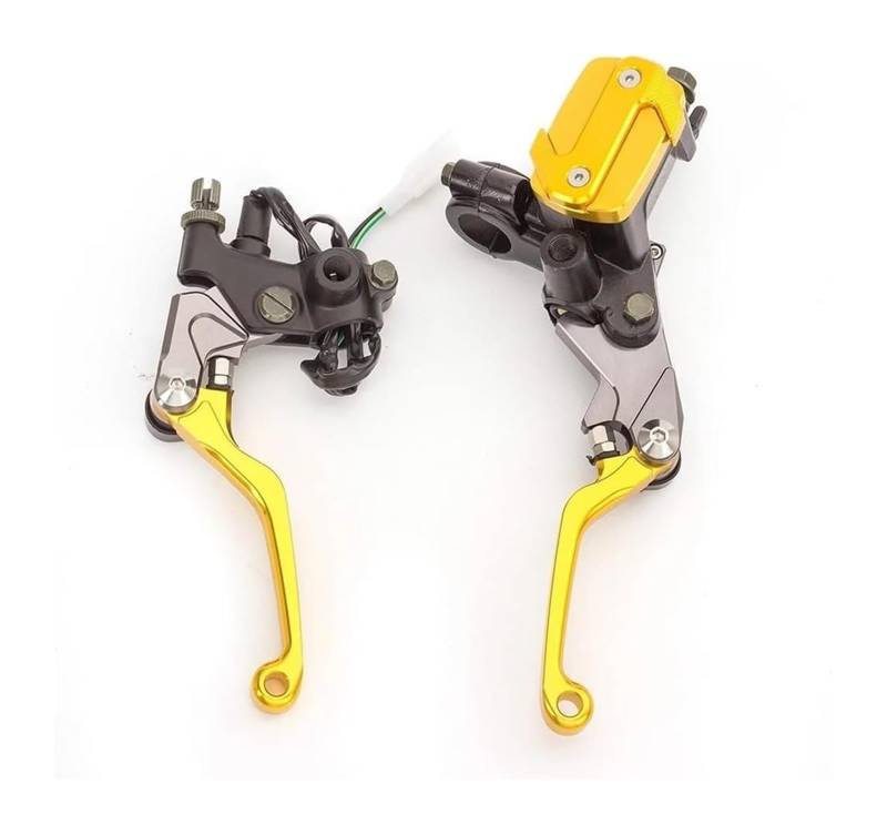 Motorrad Brems Und Kupplungshebel Für CRF250L CRF300L CRF125F CRF250F 2022 2023 CNC Hauptzylinder Hydraulische Bremse Kupplungshebel(Gold) von HTGMTGPACC